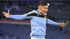 Joaquín Correa tras su gol con Lazio