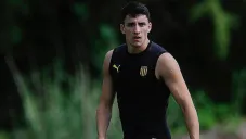 Joaquín Piquerez durante una sesión con Peñarol