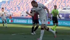 Edin Dzeko festejando su anotación