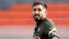Héctor Herrera en un entrenamiento del Atlético de Madrid