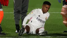 Rodrygo tras su lesión en el duelo ante Granada