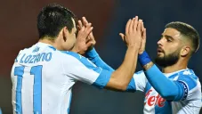 Chucky Lozano e Insigne en festejo