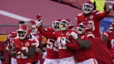 Falcons en festejo de TD