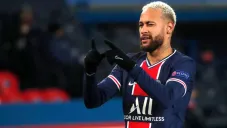 Neymar Jr. festeja un gol con el PSG