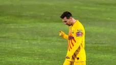 Lionel Messi durante un partido con Barcelona