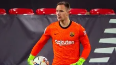 Marc-André Ter Stegen en un partido con el Barcelona