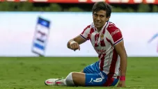 JJ Macías durante un duelo con Chivas en Liga MX
