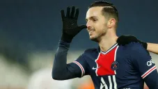 Pablo Sarabia en festejo con PSG