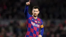 Messi en partido con Barcelona