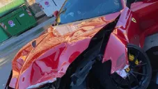 Ferrari de Federico Marchetti quedó destrozado