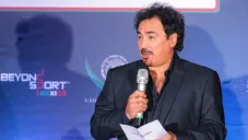 Hugo Sánchez durante un evento