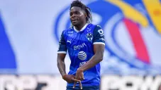 Avilés Hurtado festeja un gol con Rayados en Liga