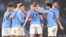 Phil Foden festeja su anotación ante Brighton