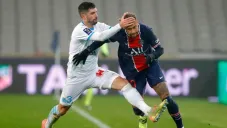 Neymar y González durante el partido