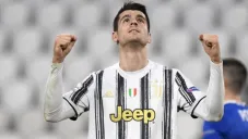 Álvaro Morata en un partido de la Juventus