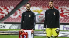 Portero de Benfica previo a un partido