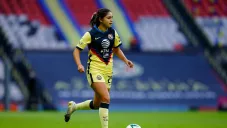 Jana Gutiérrez durante un partido con América Femenil