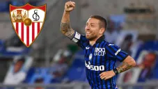 Papu Gómez durante un duelo con el Atalanta