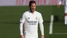 Eden Hazard durante un partido con el Real Madrid