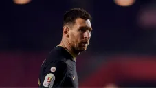 Messi en el partido con Barcelona