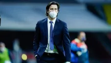Solari en el partido vs Puebla