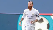Sergio Ramos durante un duelo con el Real Madrid