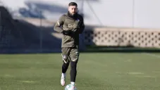 Héctor Herrera durante un entrenamiento con Atlético de Madrid