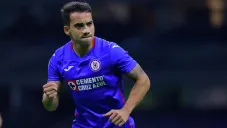 Aldrete celebra un gol con Cruz Azul