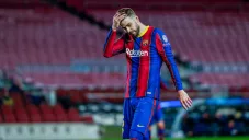 Gerard Piqué durante el duelo ante el PSG