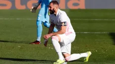 Karim Benzema en acción con Real Madrid