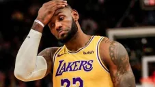 LeBron James en un juego de la NBA