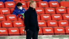 Koeman durante un duelo del Barcelona