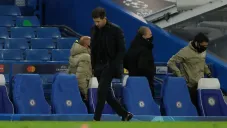 Diego Simeone, DT del Atlético de Madrid en partido de la Champions League