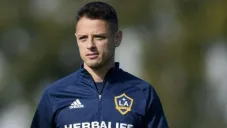 Chicharito en entrenamiento con el Galaxy