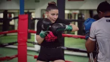 Yamileth Mercado durante un entrenamiento