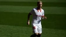 Alejandro 'Papu' Gómez durante un duelo con el Sevilla