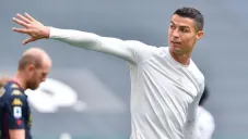 Cristiano Ronaldo en el partido entre la Juventus y el Genoa