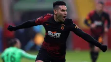 Falcao festeja un gol con el Galatasaray