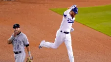 Justin Turner tras batear un jonrón