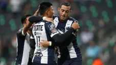 Rayados en festejo de gol