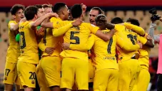 Barcelona en festejo de gol