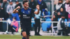 Alanís, en festejo de gol