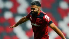 Canelo celebra un gol contra América