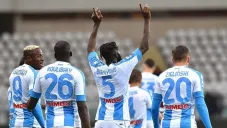 Napoli en festejo de gol