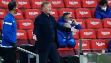 Ronald Koeman durante un duelo del Barcelona