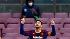 Lionel Messi durante un partido con Barcelona