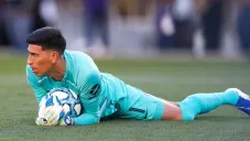 Andrada durante un partido de Boca Juniors