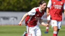 Marcelo Flores en un partido con el Arsenal