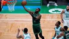 Jaylen Brown, en acción con los Celtics