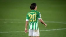 Diego Lainez durante un partido con el Betis